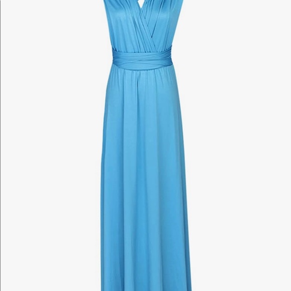 Blue Transformer Wear 10 Ways Prom Wedding Black Tie Maxi Gown NWT Small - Picture 5 of 6